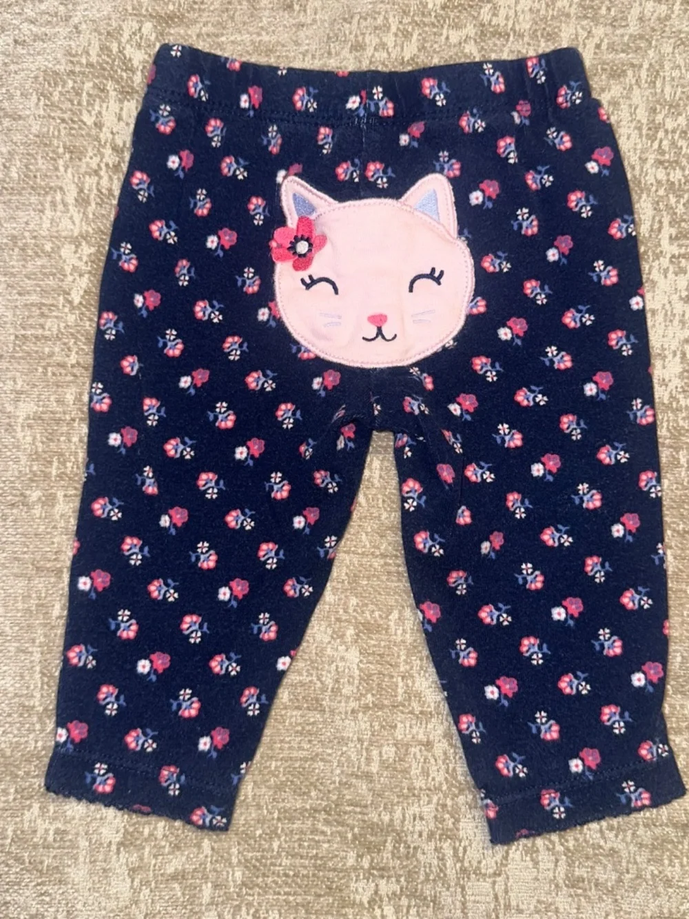 Kitty Floral Girls Carter’s Outfit Set size 3M vintage retired set